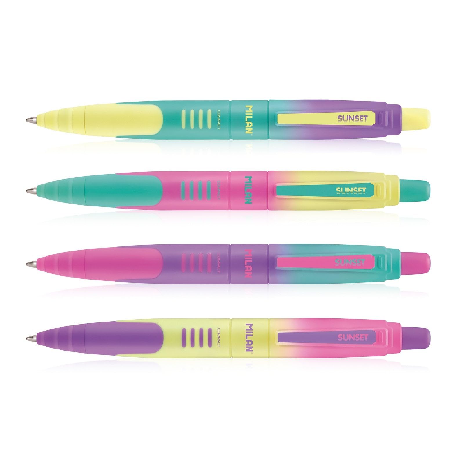 MILAN Caja expositora 20 bolígrafos COMPACT Sunset, tinta azul