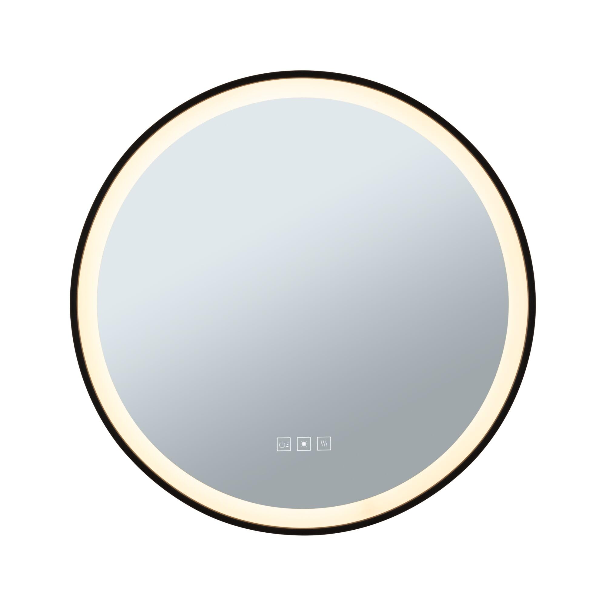 Paulmann 71088 LED illuminated mirror Mirra IP44 White Switch 750lm 230V 11.5W dimmable black, mirror bathroom luminaire