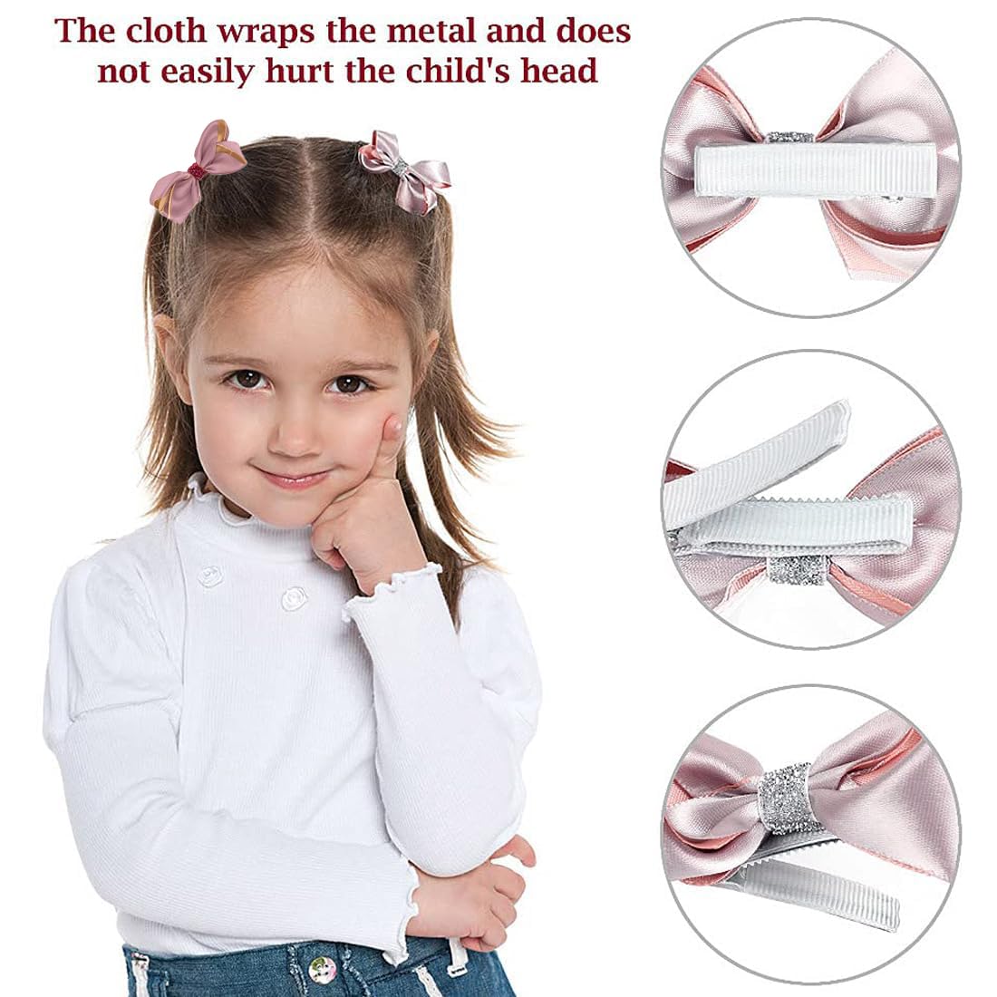 kapimo 36 pcs Hair Clips for Baby Girls Toddlers Assorted Stylish Fashion Kids Hair Accessories Gift Set Box (Pink Blue) 1