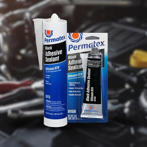 Miniatura 6 de Permatex 81158 sellador adhesivo de silicona negra 3 onzas Tubo 3 oz paquete de de 1