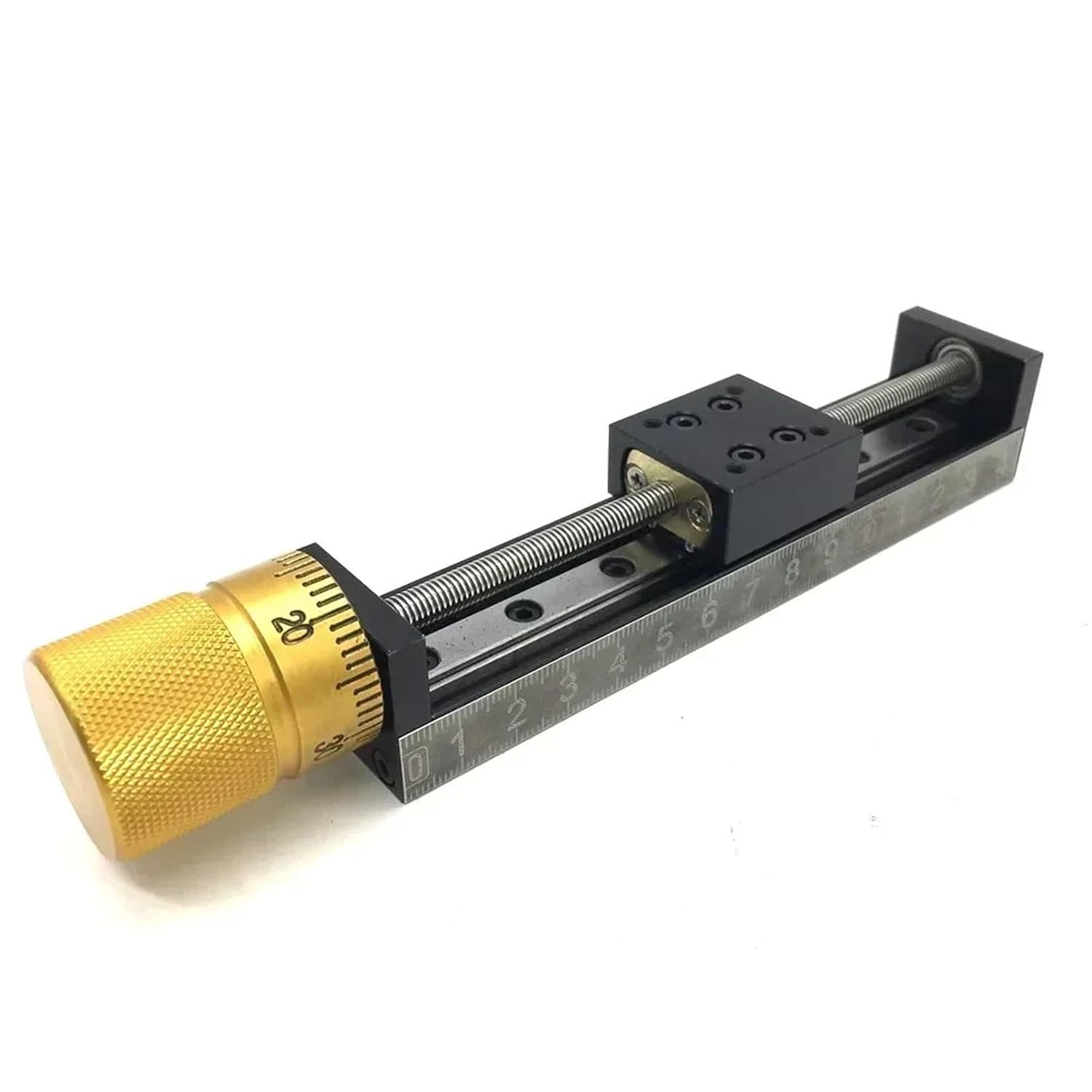 T-Type CNC XYZ Axis Linear Actuator Mini Sliding Table NEMA11 Motor Linear Guide Rail Table Manual Slide Stage(Manual Slide Table,300 Stroke 12 Pitch)