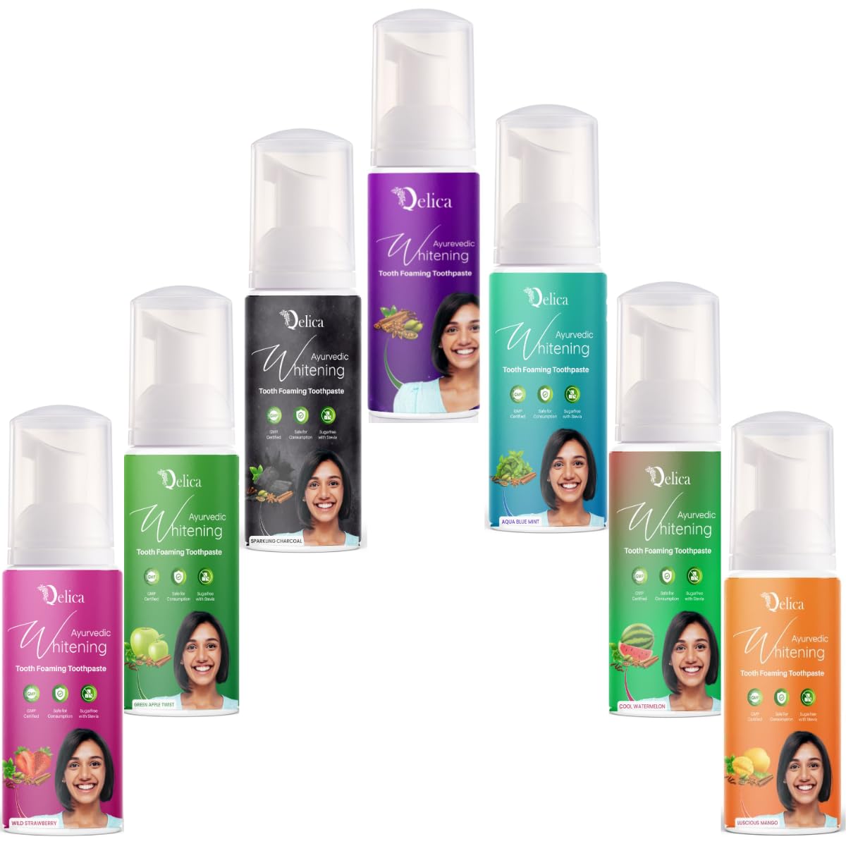 QELICA Ayurvedic Teeth Whitening Foam Toothpaste (60Ml), 7 Days Pack, to Remove Stains & Yellow Teeth, Helps Cavities & Sensitivity, Fights Germs & Bad Breath (B0D68565N8) Amazon Price History, Amazon Price Tracker