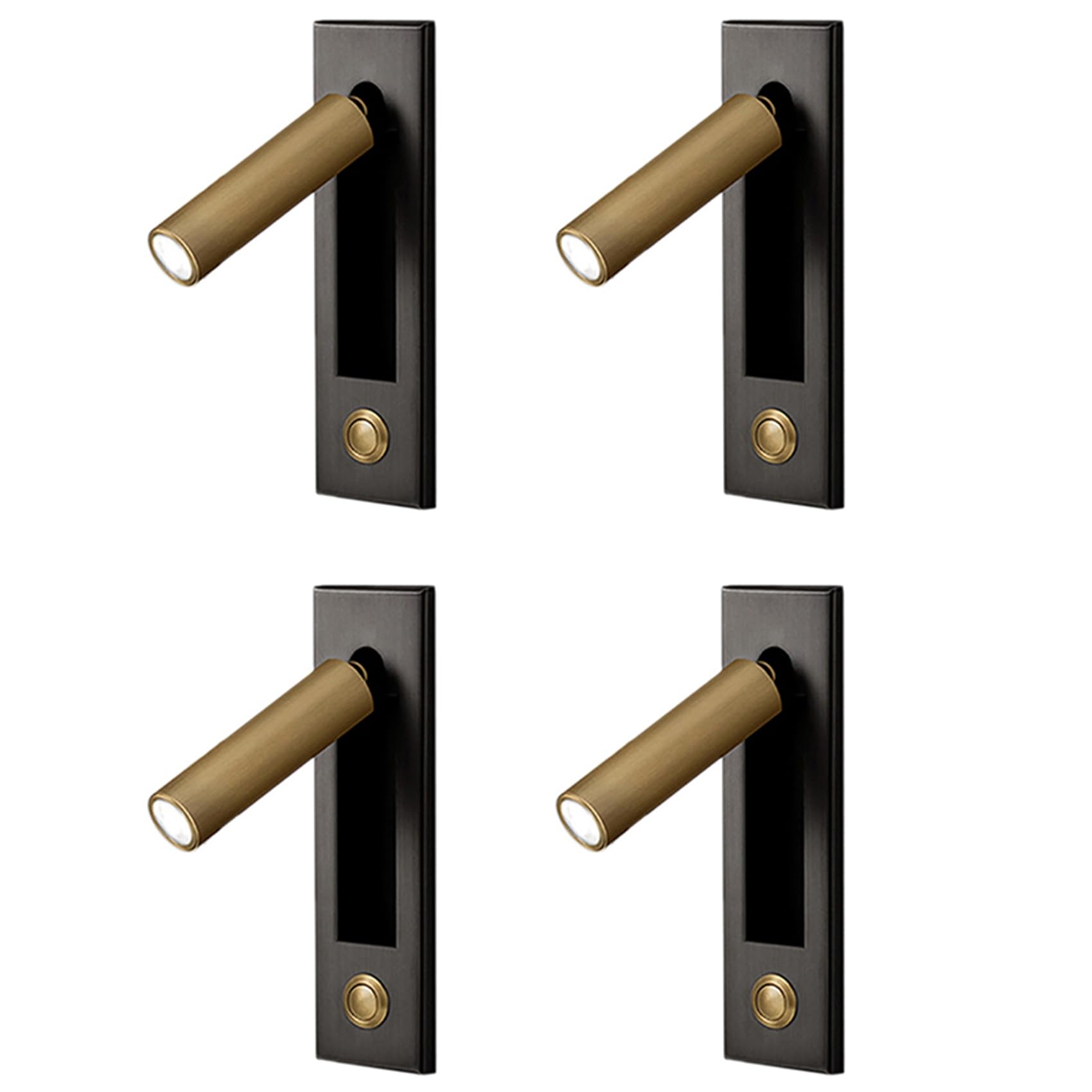 Vjsujehgy 4X Reading Lights,Headboard Wall Light Reading Light Recessed Push Switch Wall Lamps for Living Room, Bedroom