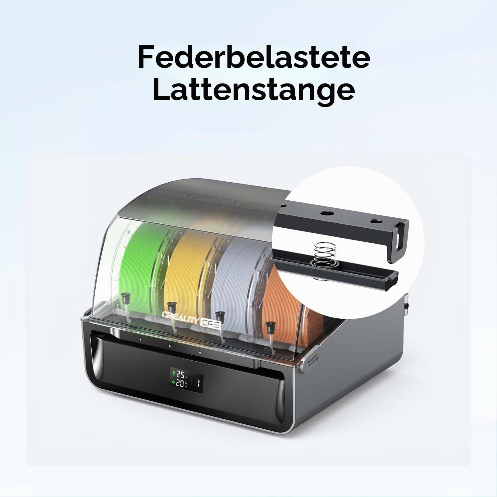 Creality CFS Filament System, automatisches Mehrfarben-Filamentsystem für HI und K2 Plus 3D-Drucker, Automatische Filamentzuordnung, Filamentwechsel und Relais, Filament trockner