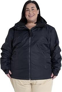 Snow Country Outerwear Women's Plus Size Ski Jacket 1X-6X Waterproof Winter Snow Coat Snowboarding Outdoor Clothing Moonlight