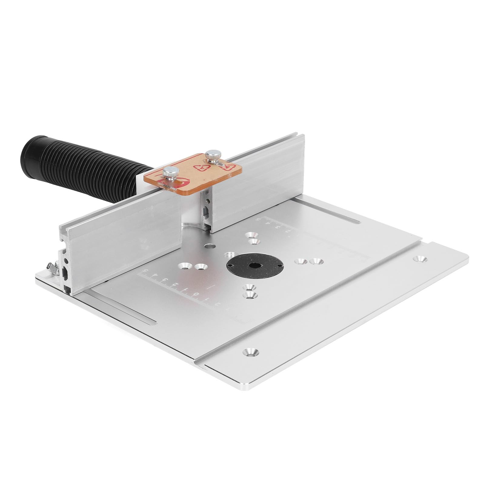 Kit de Elevación de Enrutador, Placa de Inserción Giratoria de Aleación de Aluminio de 180° para Proyectos de Bricolaje de Carpintería, Plata Duradera