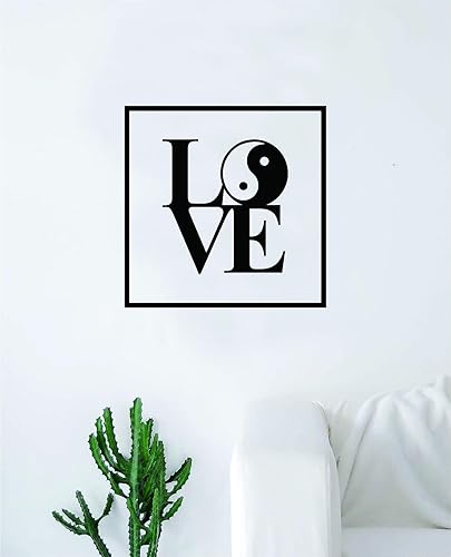 Love Yin Yang - Calcomanía cuadrada para pared, para dormitorio, hogar, habitación, decoración inspiradora, adolescente, motivacional, niño, niña,