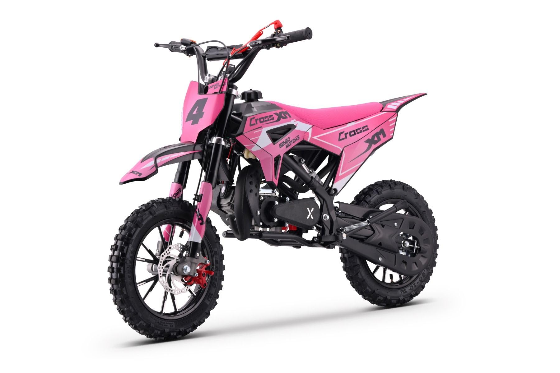 Motocross per giovani piloti Beneo Motors CROSS XM Rosa - 50cc Dirtbike Dirt Bike CrossBike CrossBike DirtBike Borsa 50cc Pitbike PocketBike Motocross Motocross Moto Motorbike
