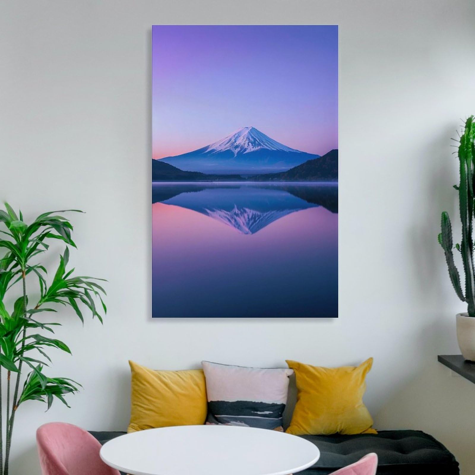 Amazon.co.jp: 絵画 シンプルで優雅な富士山の風景インテリア 絵画