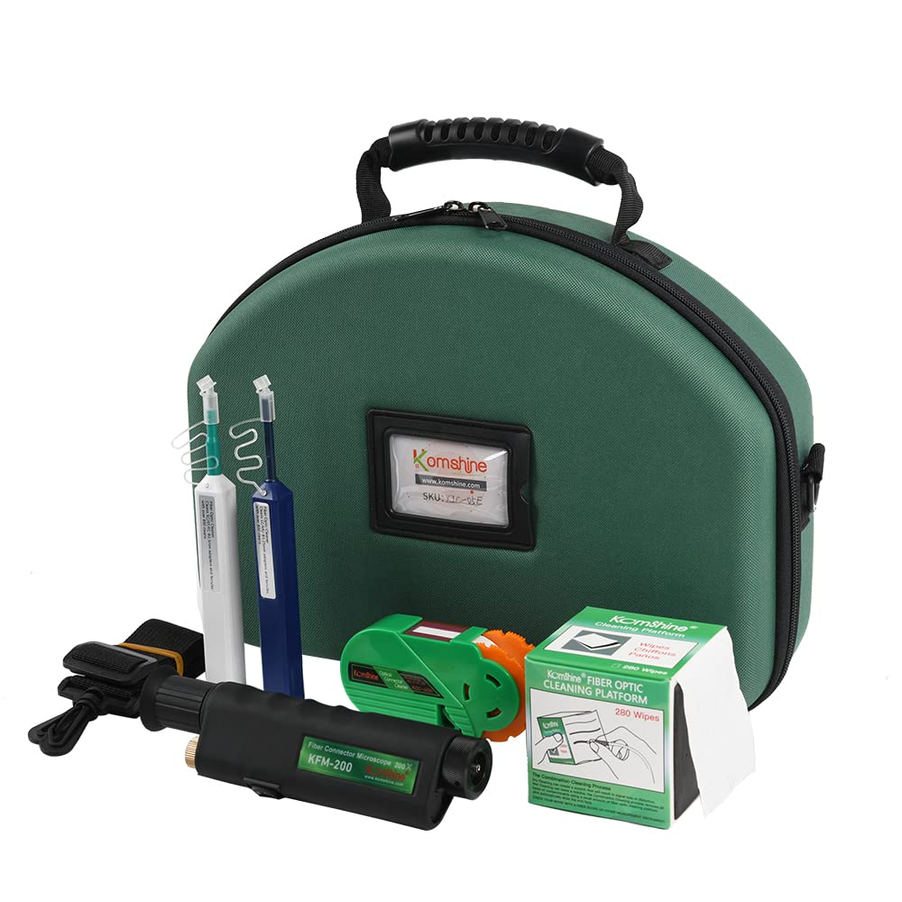 Kic-7e connecteur de fibre optique d'inspection et kit de nettoyage avec fibre optique du microscope Kis-200 + Fibre connecteur nettoyants