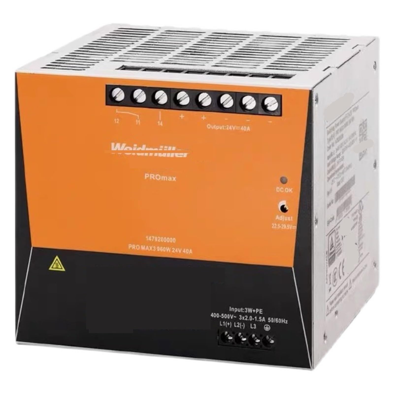 Alimentation sur Rail DIN Pro MAX3 960W 24V 40A 1478200000