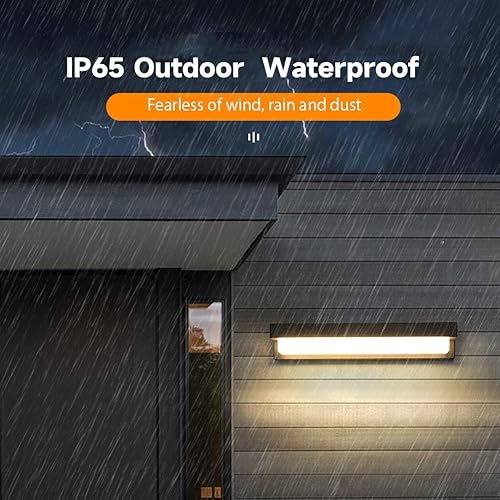 Miniatura 5 de HAOYISHU Luces solares para exteriores, impermeables, con sensor de movimiento, lámpara de pared con 3 modos de iluminación, luces solares de porche