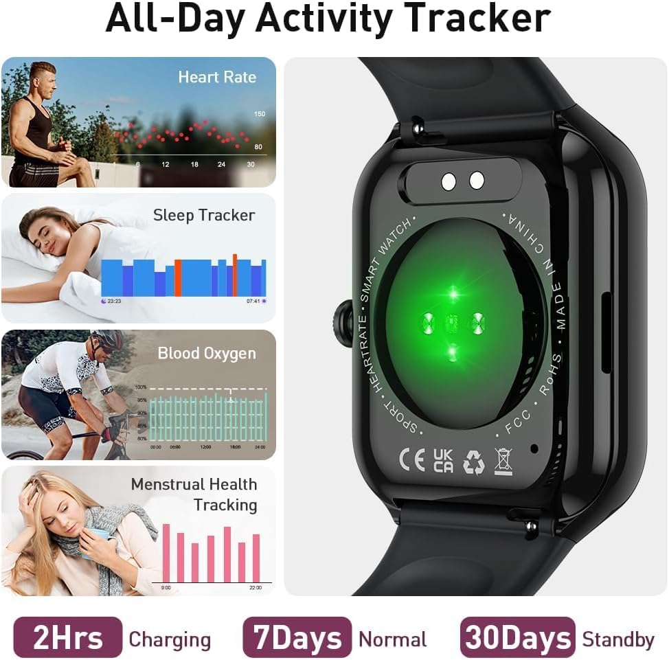 Montre Connectée 2025 – Suivi D’activité, Cardio, 1,1 Pouce – Étanche – Neuve Sous Blister