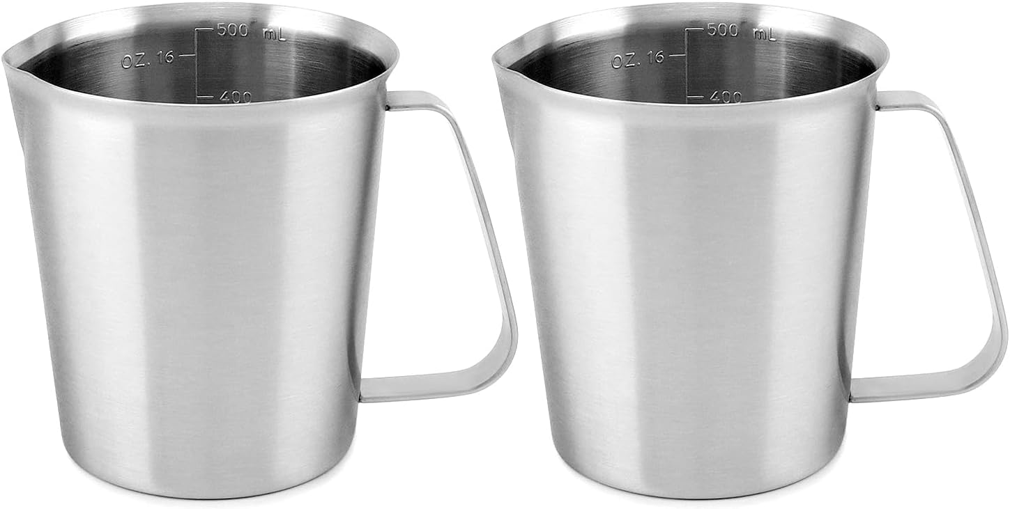 Amazon.com: QWORK Stainless Steel Measuring Cup 16 OZ (0.5 Liter) with ...