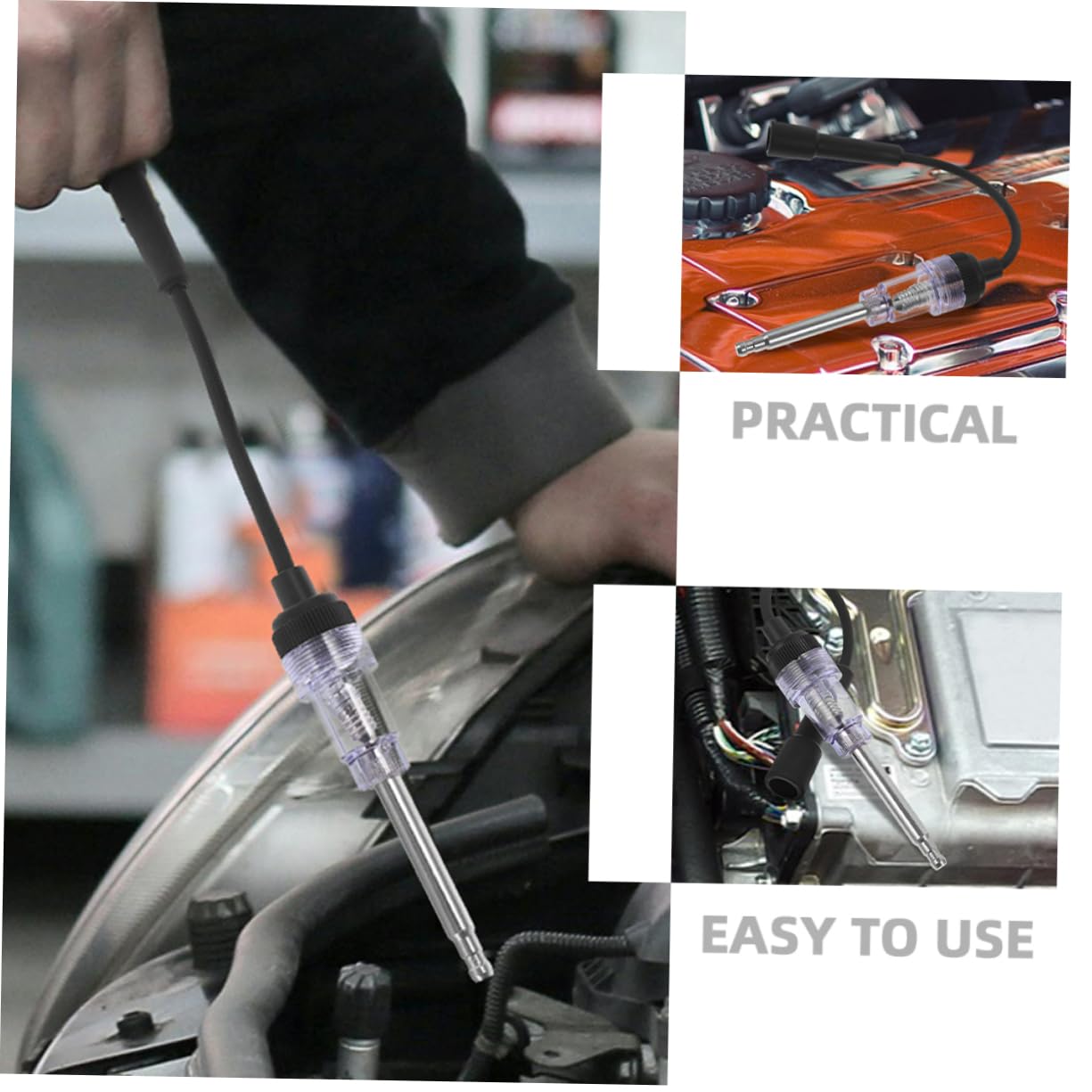 Mobestech 5 Juegos Probador De Encendido De Automóvil Sonda Automática Probador De Bujías En Línea Probador De Chispa De Motor Probador De Automóvil Probador De Compresión 2 piezas x 5