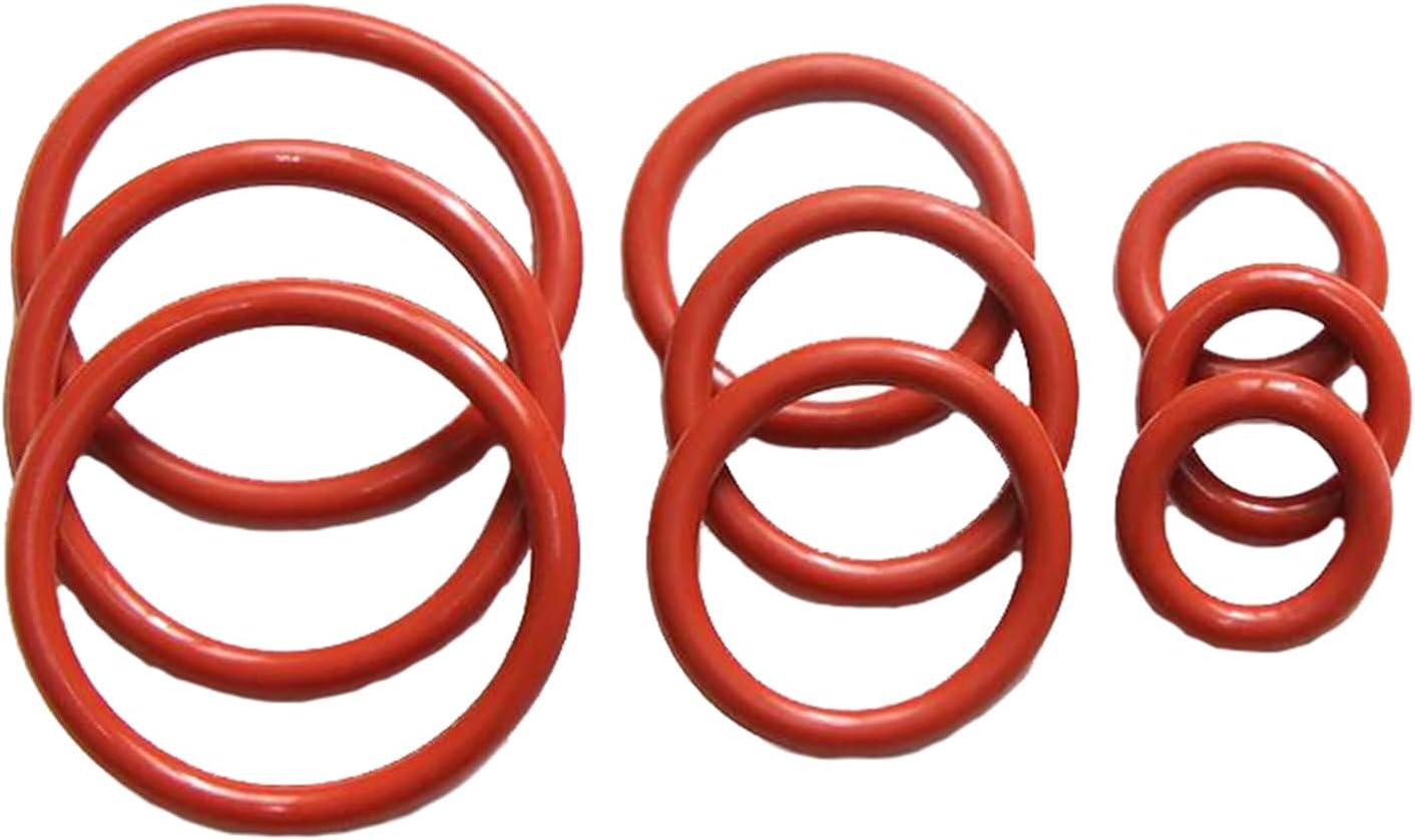 50 Pcs Vmq O Ring Seal, 4mmx13.5mmx21.5mm, Red Rubber Gasket(4mmx10mmx18mm)