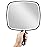 OMIRO Hand Mirror, Extra Large Black Handheld Mirror with Handle, 9 W x 12.4 L (Pack of 3)