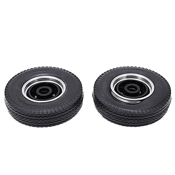 Metal Front Hub with Tires, Stable Metal Alloy Front Hub with Rubber Tires Wear Resistant High Strength Reliable for 1/14 RC Car for Trailer Tractor(black)