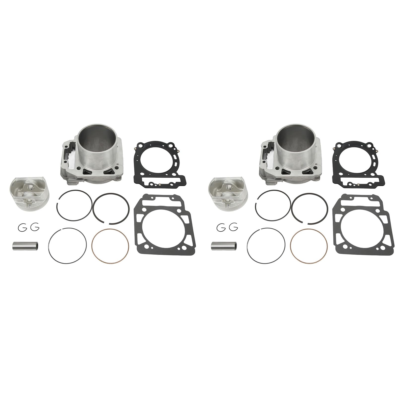 Kit Cilindro Motore, Pistone da 91 mm e Set Guarnizioni Compatibile con Can-Am Renegade 800 2007-2015, Componenti per Revisione e Ricostruzione del Gruppo Termico ATV