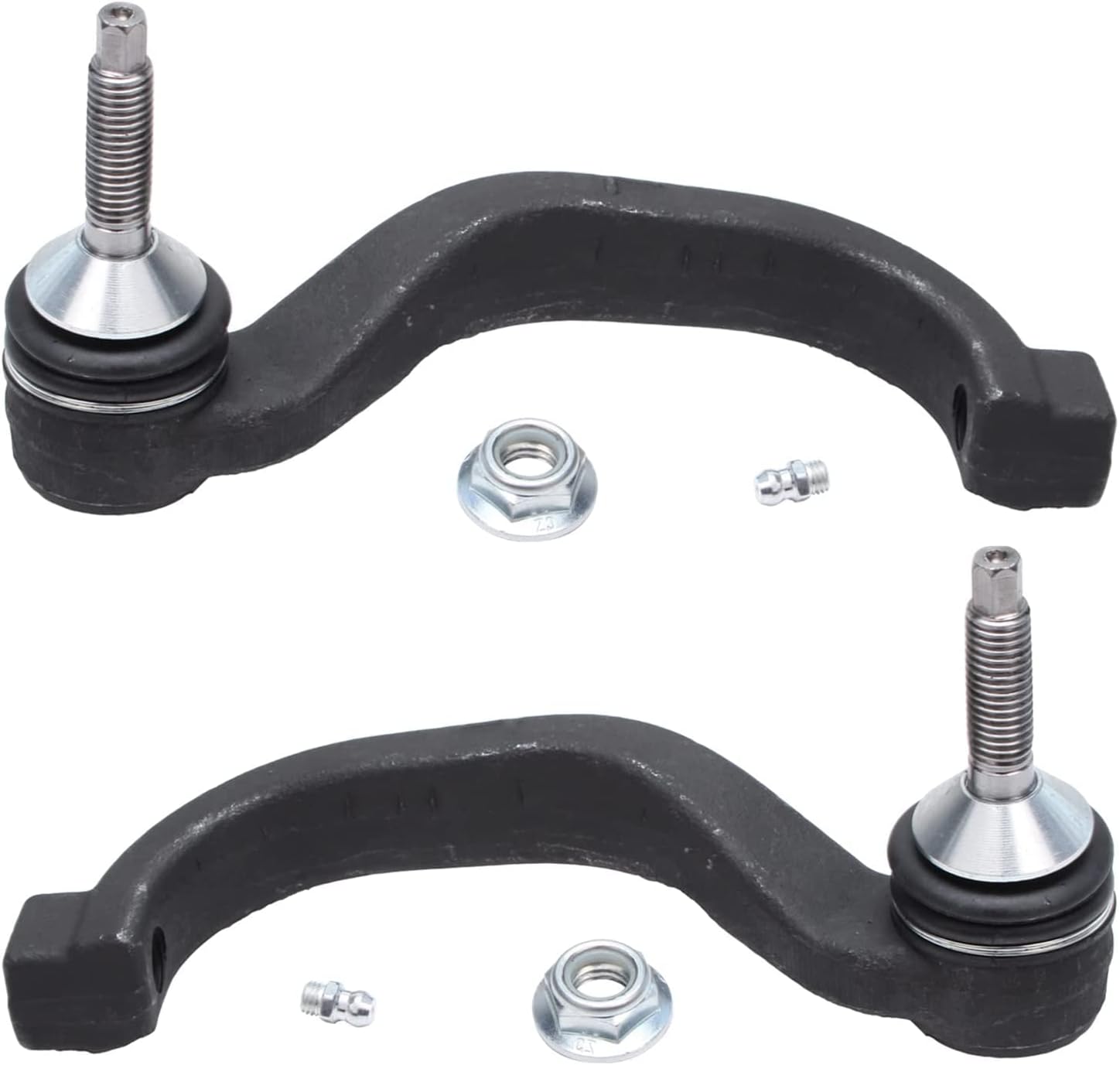 Detroit Axle - Front Upper Control Arms w/Ball Joints Inner Outer Tie Rods Replacement for 2003-2006 Lincoln LS Ford Thunderbird - 6pc Set