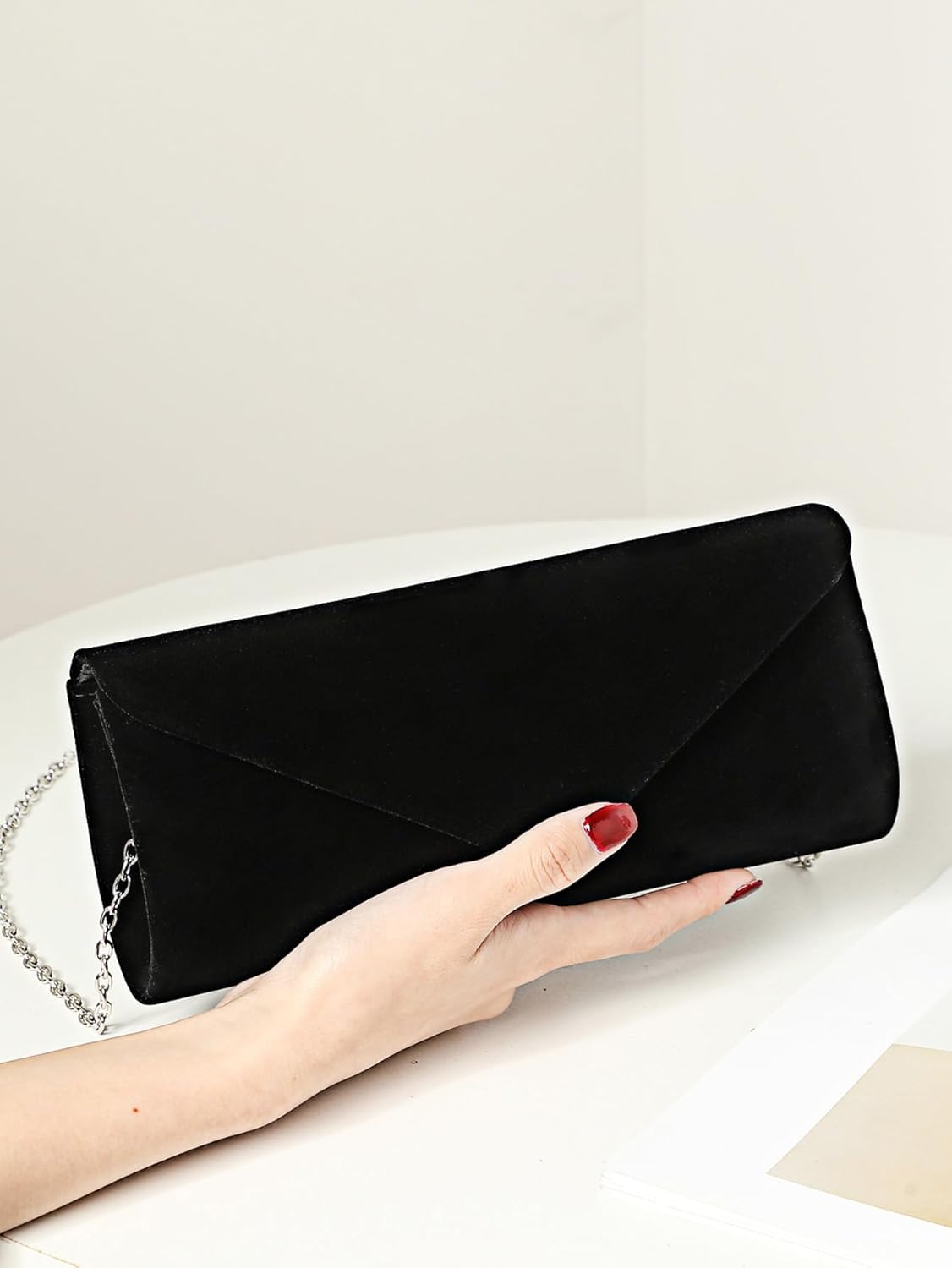 YYW 4 Pieces Women Evening Handbags Clutch Purses Shoulder Bag with Rhinestone Jewelry Set for Party Wedding - Image 5