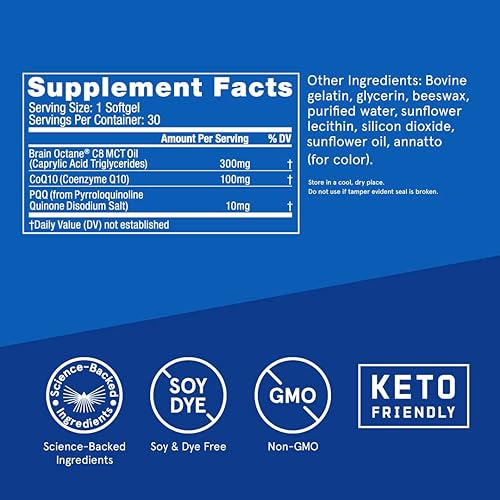 Miniatura 2 de Bulletproof CoQ10 Energy Softgel, 30 unidades, suplemento para alimentar tu cerebro y cuerpo