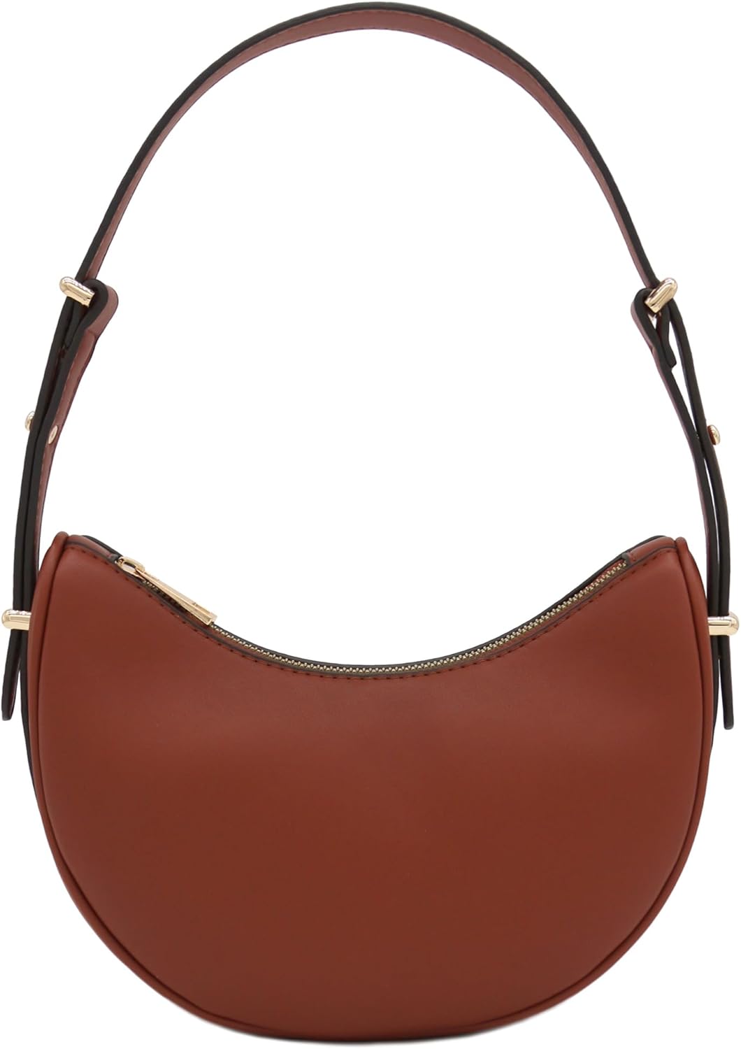 Small Crescent Smooth Faux Leather Underarm Shoulder Bag – Summary