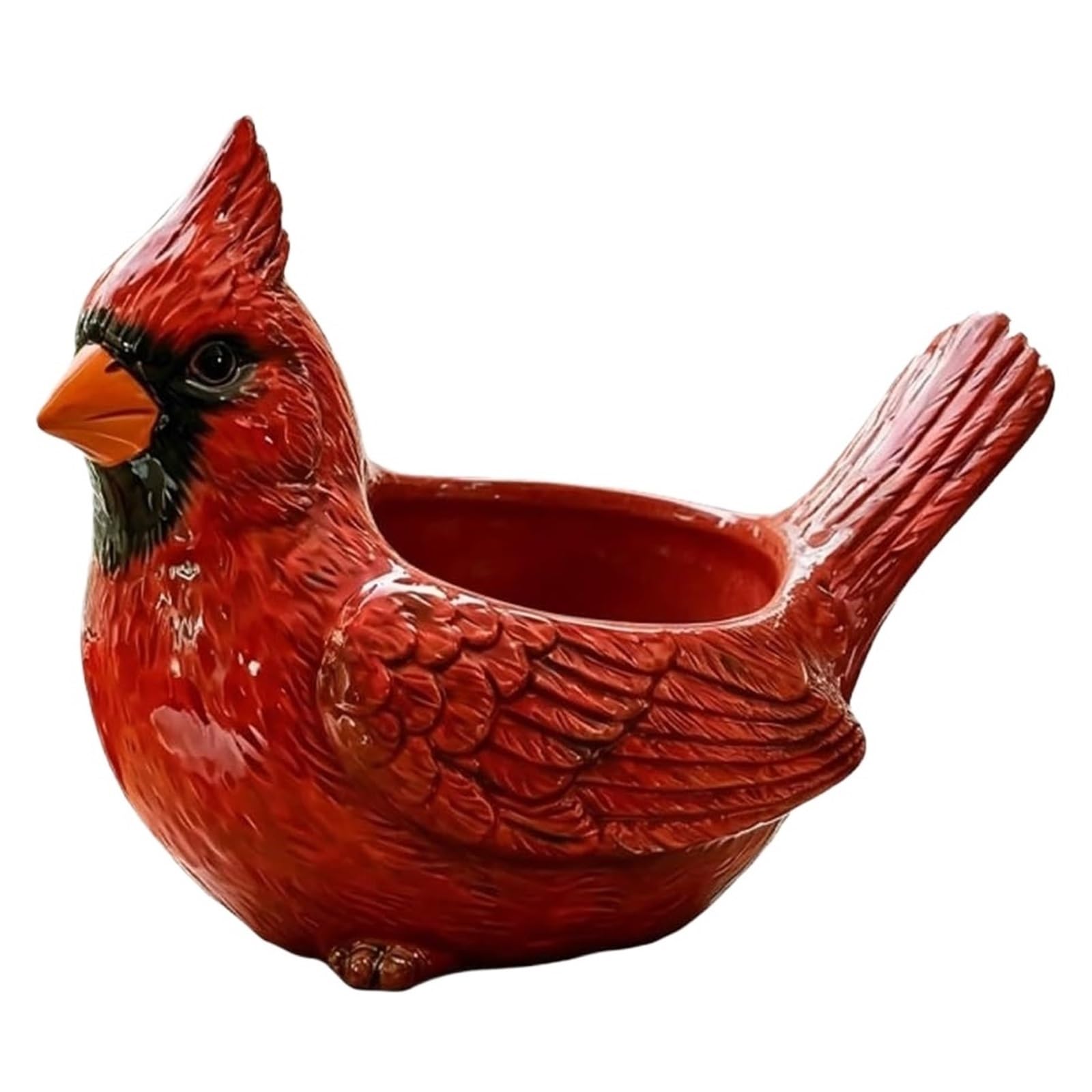 QAZWZG Cardinal Bird Succulent Planter Cardinal Bird Succulent Planter, Red Decorative Flower Pot For Indoor Outdoor Plants, Cute Animal Plant Pots