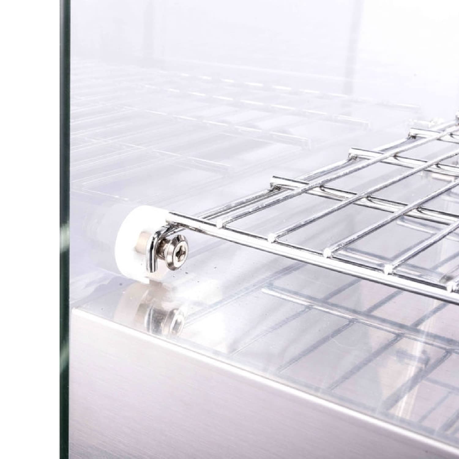 Ristoattrezzature Espositore Caldo da Banco - Vetri curvi - 2 porte - 55,4x37,6x37,6h cm - Capacità 45 litri - Temperatura da +30 a +90°C