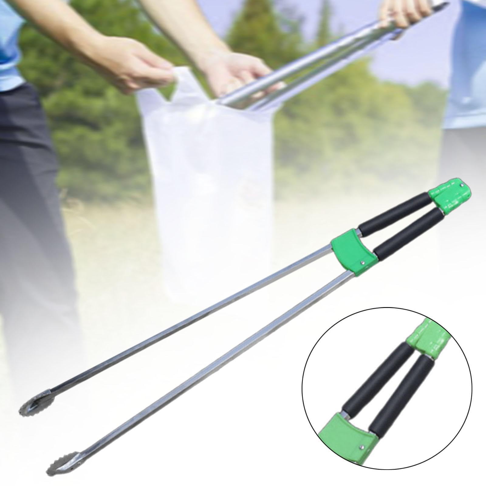 Qianly Pinza Recoge Basura Herramienta de Alcance Recogedor de Residuos con Mango Cómodo Garra Antideslizante Duradera Herramienta Multipropósito de Acero In, 92cm