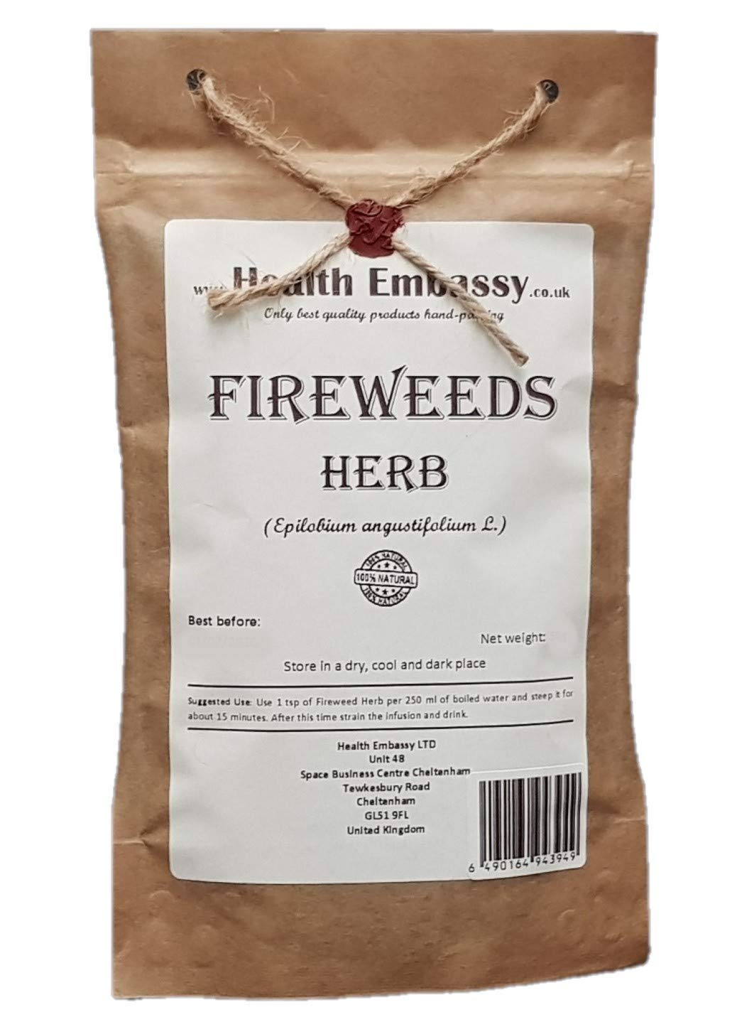 Health Embassy Fireweeds Herb (Epilobium angustifolium L) (100g)