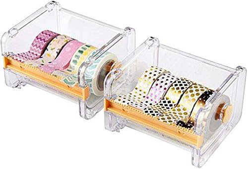 HomDSim Washi - Cortador dispensador de cinta, organizador de cinta de rollo, cinta de enmascarar, cinta de escritorio, rollo de cinta adhesiva,