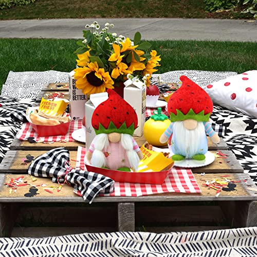 Gehydy 2er Set Frühlingdeko Wichtel Erdbeere Dekoration Wichtel Figuren Bauernhaus Decorations Zubehör für Home Küche