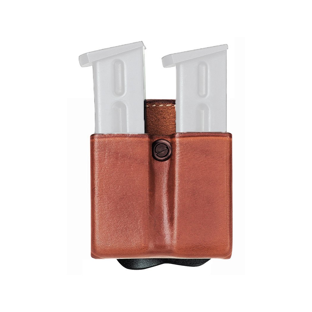 Aker Leather 523 D.M.S. (Dual Mounting Series) Twin, Tan, Fits Most Standard Glock 17, 19, 22, 23, 26, 27, Hecker & Koch USP, P2000, Smith & Wesson M&P, and Springfield XD 9mm/.40 Magazines