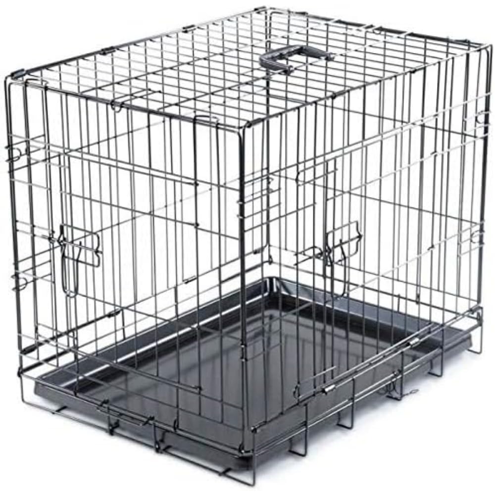 VADIGRAN Cage Métallique Pliable Classic Noir pour Chien - 63x44x50,5 cm