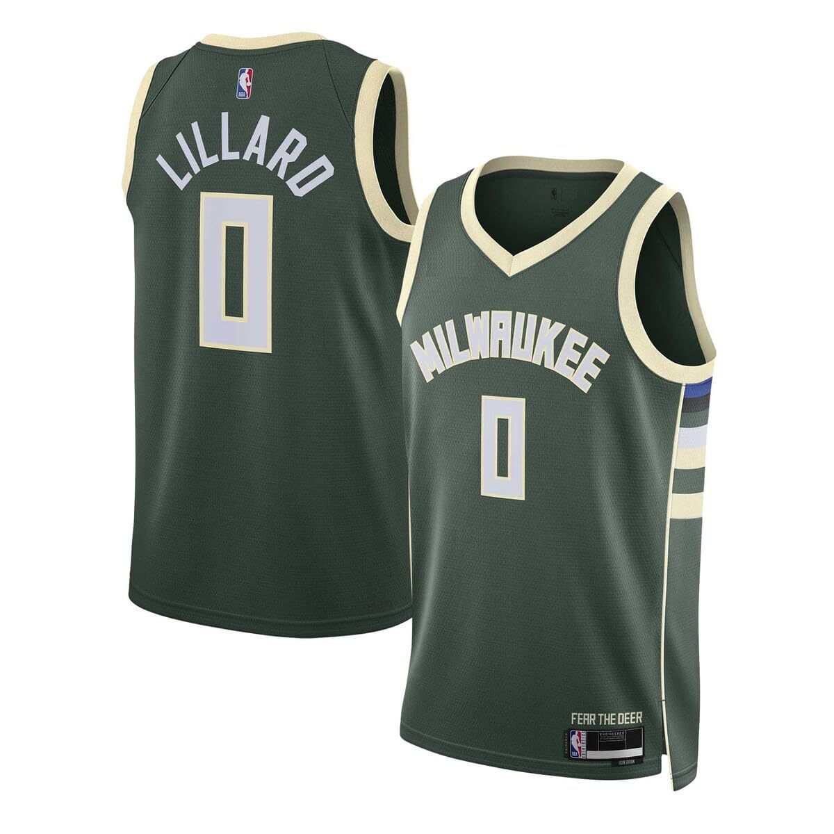OuterstuffDamian Lillard Milwaukee Bucks NBA Kids Youth 8-20 Green Icon Edition Swingman Jersey
