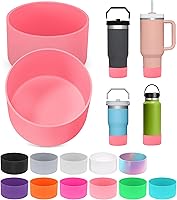 Vista 10 de PICcircuit 2 piezas para Stanley Boot, fondo de silicona para Quencher Adventure 40oz 30oz botella IceFlow 20oz 30oz y para vaso Hydroflask 12-24oz