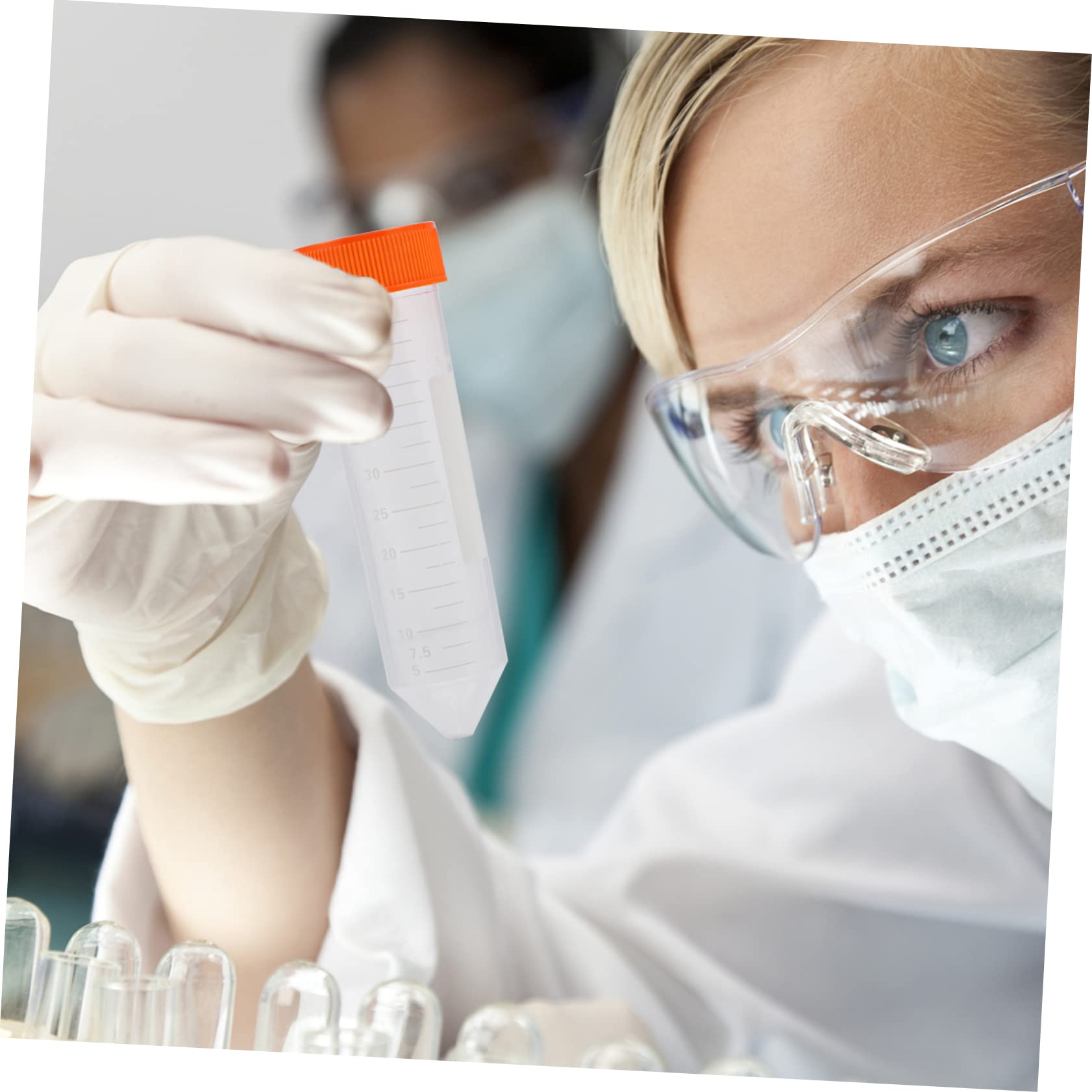 Kunststoff Zentrifugenröhrchen 50ml Hohe Chemische Beständigkeit und Hohe Transparenz 50 Stück mit Deckel für Wissenschaftliche Experimente und Mikrovermehrung
