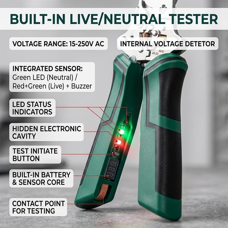 Multi-function Wire Stripper Electrical Tool: Adjusting Wire Stripper Crimper Cutter - Heavy Duty Electrical Tool with Comfortable Grip for DIY, Home Repair, Electricians (14 in 1 wire stripper)