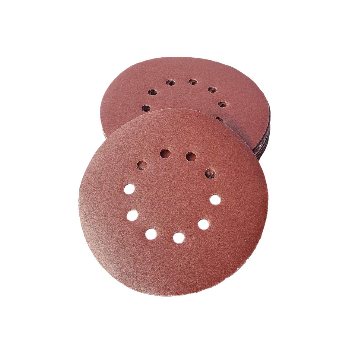 100 discos abrasivos de KLETT Ø 225 mm con 10 agujeros, grano P40, lijadora excéntrica de cuello largo, lijadora orbital de Bohrfux