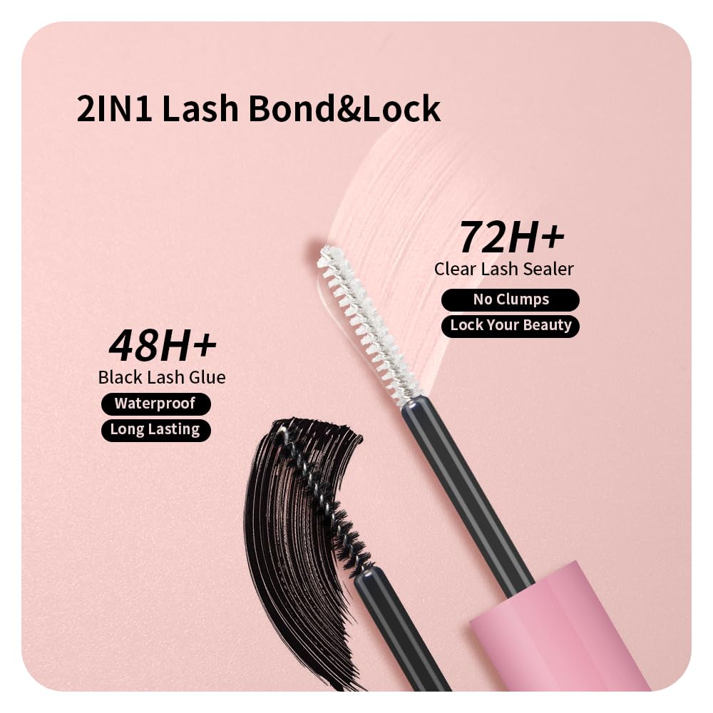 Ciglia Finte Ciuffetti Kit 60D+80D+100D Ciglia Finte Naturali D Curl 10-18mm DIY Extension Ciglia Fai da te Cluster Lashes(60D+80D+100D)