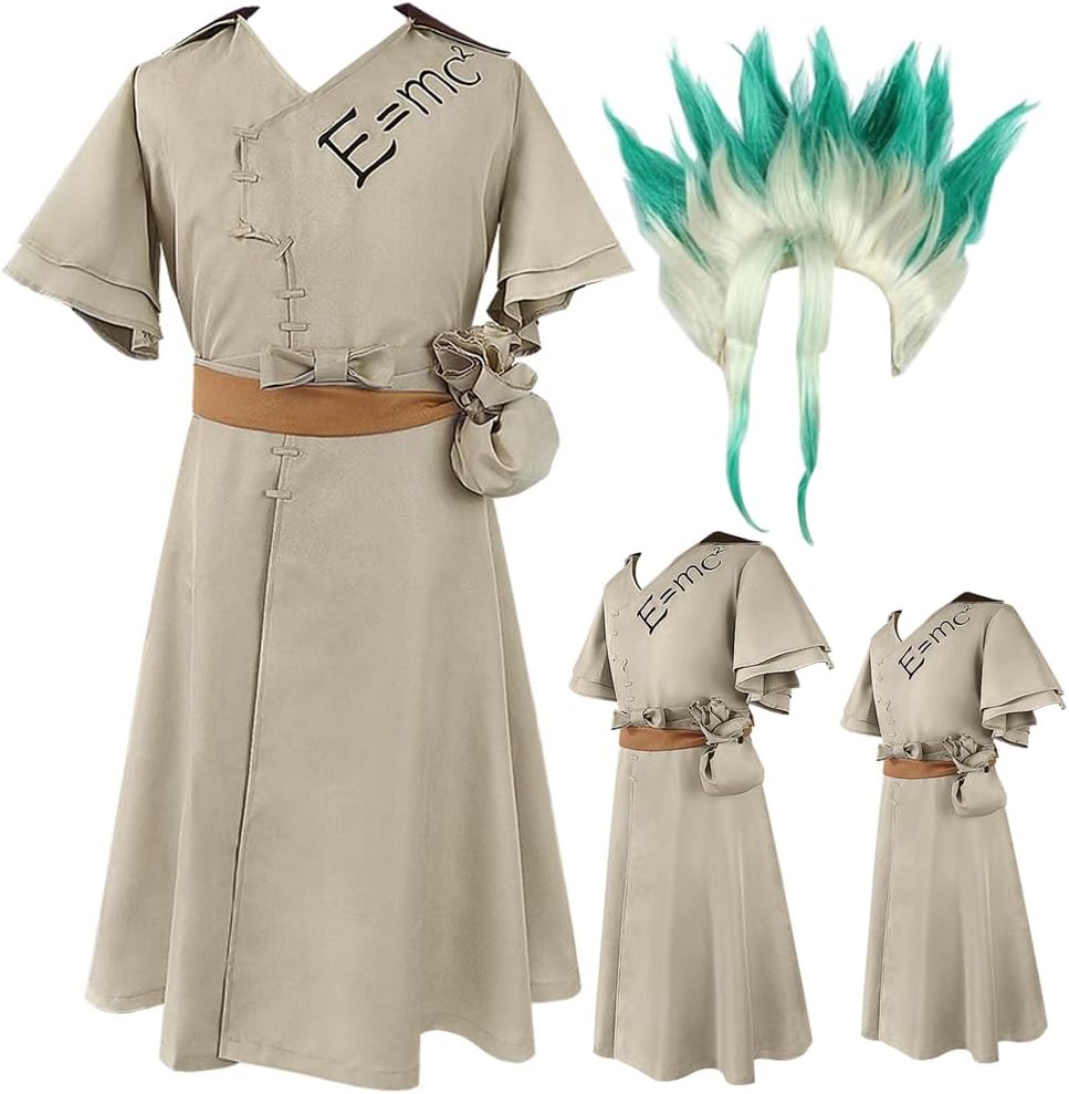 Ishigami Senkuu Cosplay Costume Ishigami Senkuu Kimono Uniform Suit with Wig