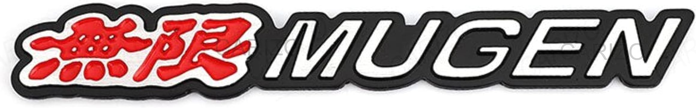 CARIZO Premium Zinc Alloy Badge, 3D Premium Car Side Fender Rear Trunk (Design: Mugen, Red & Black) Emblem Logo Badge Decals
