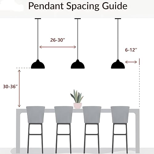 Miniatura 7 de Lámpara colgante moderna de mediados de siglo, lámpara de techo colgante nórdica de 15 pulgadas con pantalla de metal de 4 niveles, base E26,
