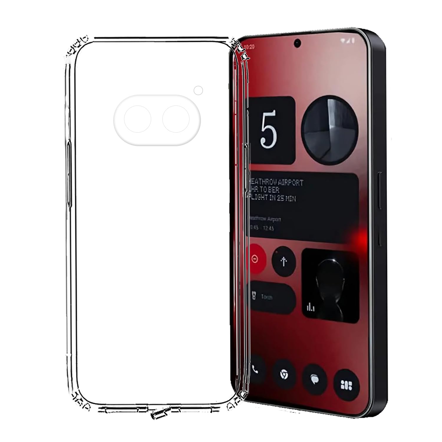 Tough Lee Back Cover Case for Nothing Phone 2a / Phone (2a) 5G (Transparent) (Soft Silicon) (Dust Plug) (Anti Slip Design) (B0D35SZ5K9) Amazon Price History, Amazon Price Tracker