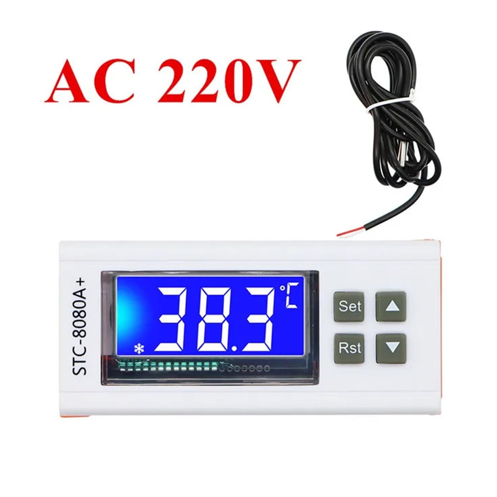 TQSKA Termostato Digitale Regolatore di Temperatura Frigorifero Refrigerazione Timer di sbrinamento Automatico(AC 220V)