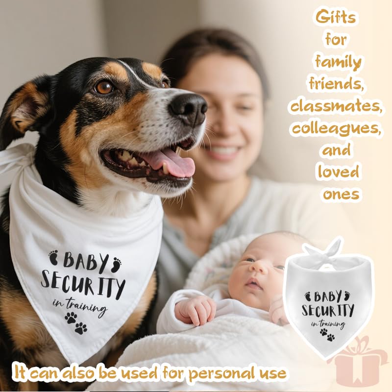 Sisadodo Dog Bandana for Pregnancy Announcement Party Baby Security in Training Printed Dog Scarf Accessories for Small Medium Dogs Baby Announcement Pet Accessories for Photo Prop Pregnancy Gifts - Image 3