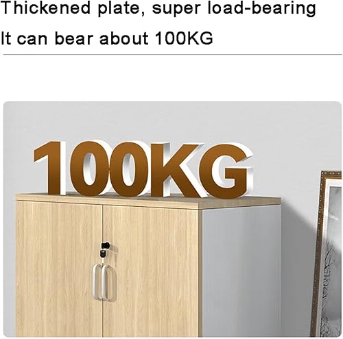 Miniatura 5 de PEVSCO Cajones de almacenamiento de escritorio archivador de madera gabinete de almacenamiento de dos puertas con cerradura para oficina en casa 314