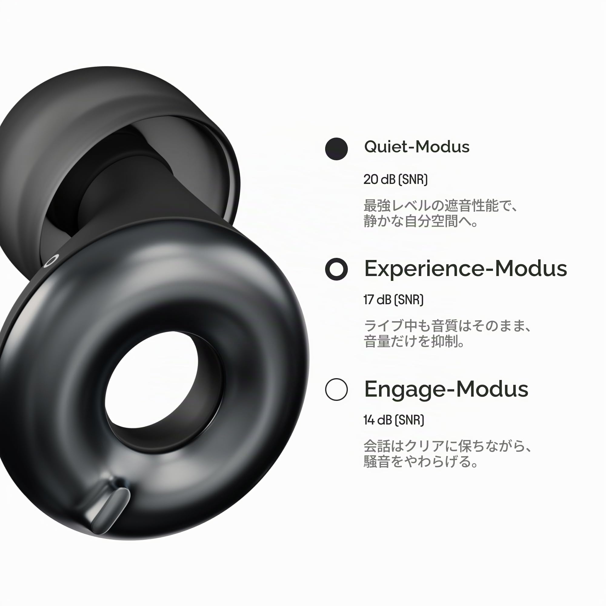 Loop Earplugs Switch 2 + Link Set (Schwarz) – Switch 2 + Link | Wiederverwendbare 3-in-1-Ohrstöpsel für Fokus, Reisen, Musik und Veranstaltungen, geselliges Beisammensein und Geräuschempfind