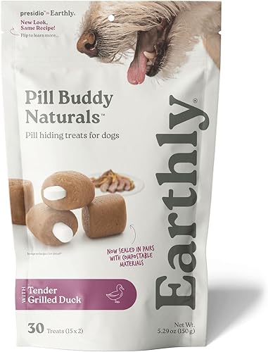 Presidio Pill Buddy Naturals  Píldora de receta de pato para ocultar golosinas para perros  Es un bolsillo o bolsa perfecta para ocultar píldoras